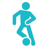 Soccer blauw icon klein
